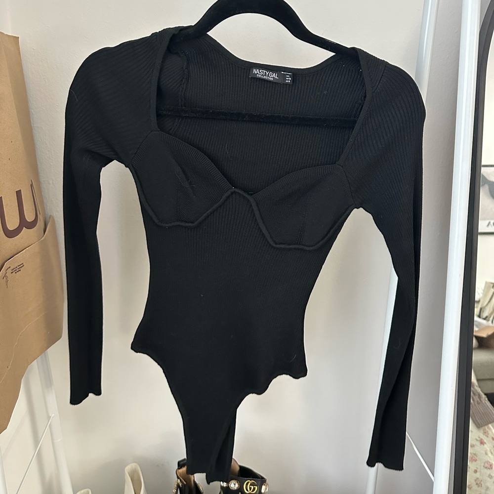 Nasty Gal Knit Longsleeve Bodysuit